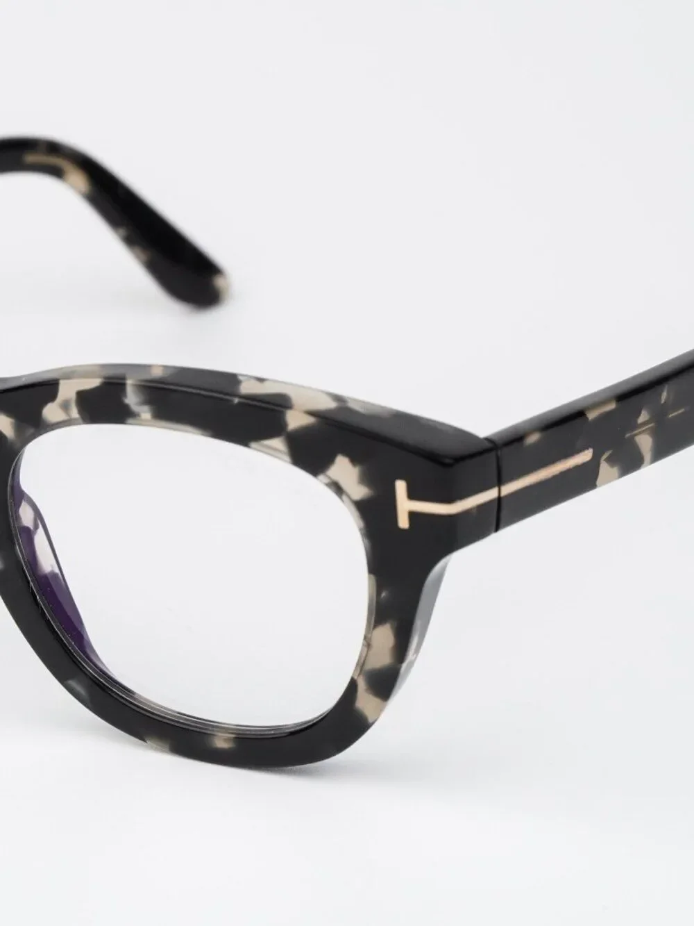 Tom Ford Women Eyeglasses Black Havana Square FT5873-B 005 NEW AUTHENTIC